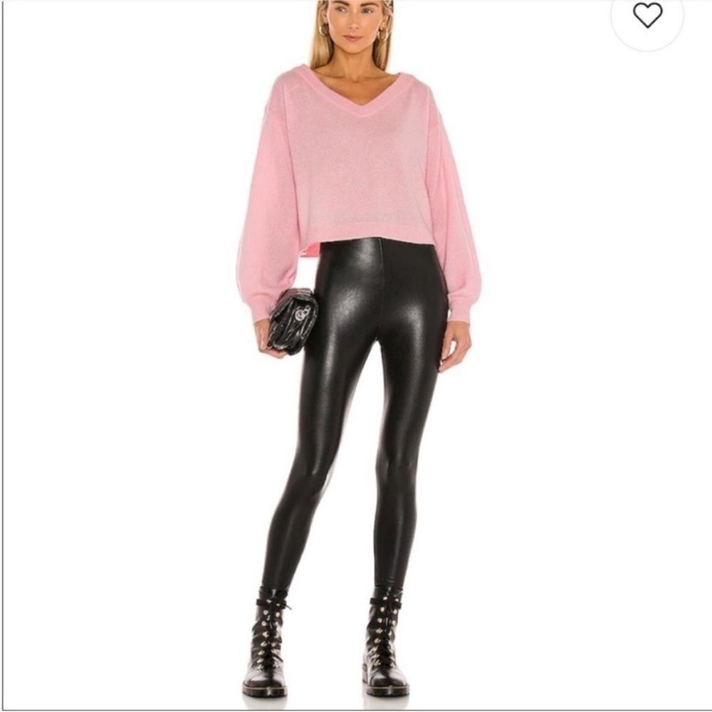 Commando Control Faux Leather High Rise Legging Pants Black Medium Slimming M